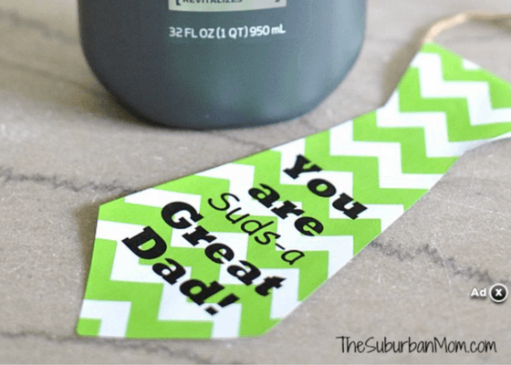 Free Printable fathers day tie card