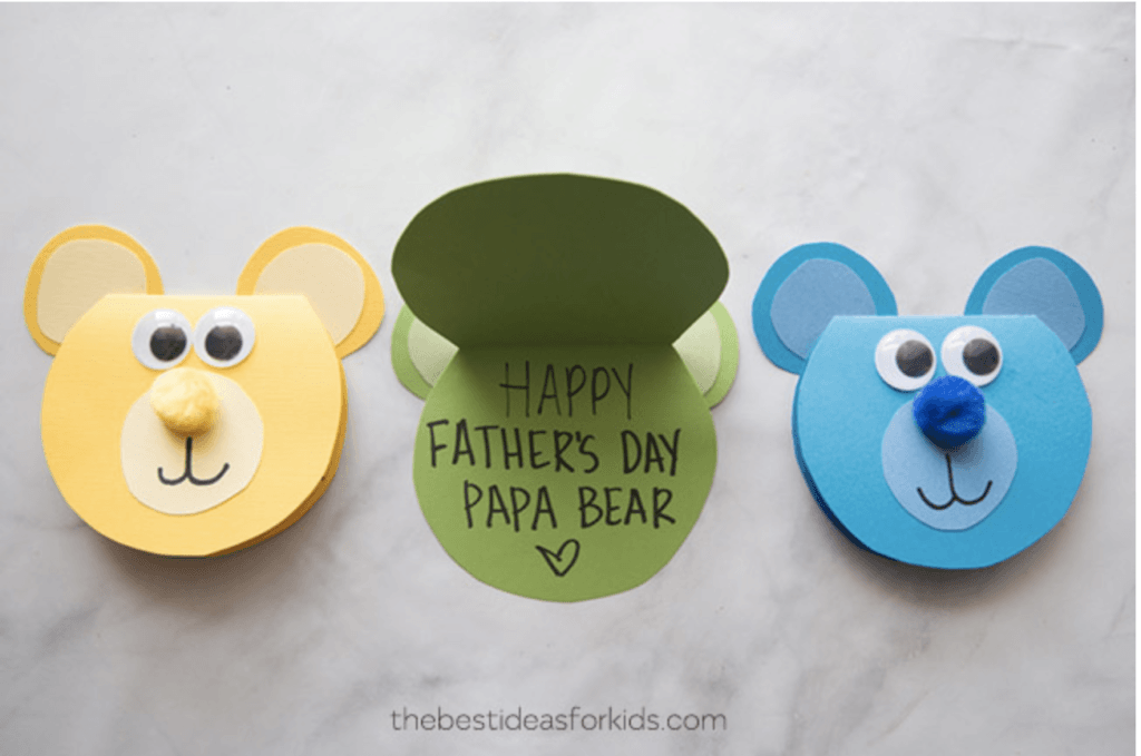 pattern for teddy bear fathers day cards