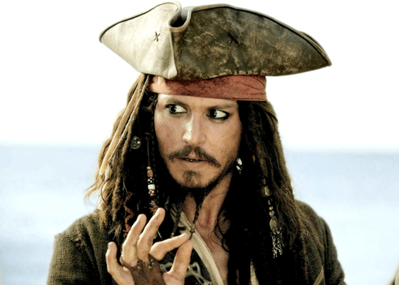 Johnny Depp as Disney's Jack Sparrow