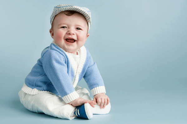 vintage baby boy dressed like an old man