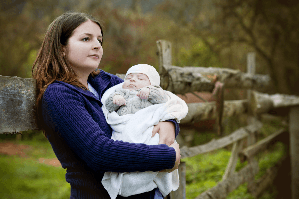 Get outside to calm a crying baby