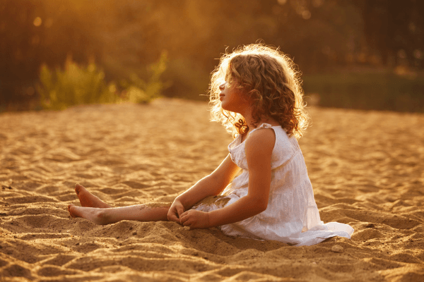 Rustic timeless country girl on the beach