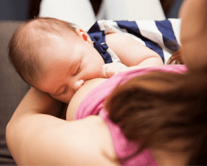 hungry breastfeeding mom