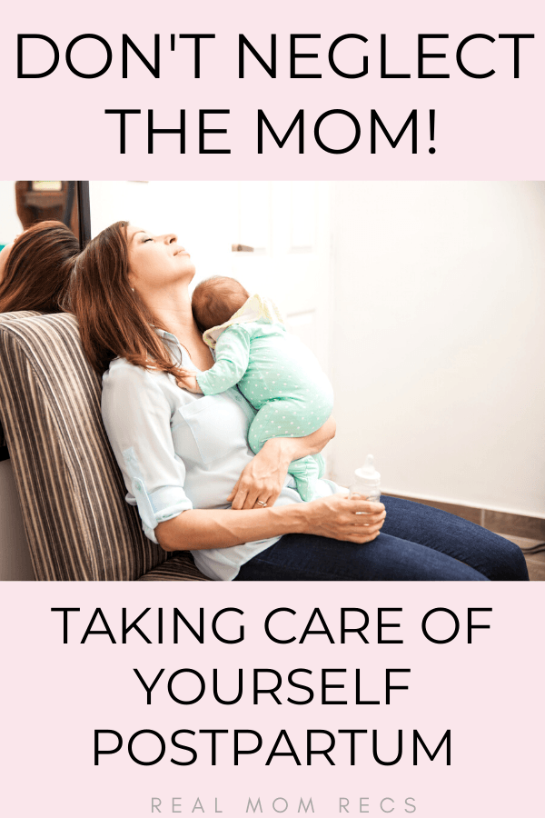 Tired mom needs help. Tips for new mothers on taking care of yourself postpartum