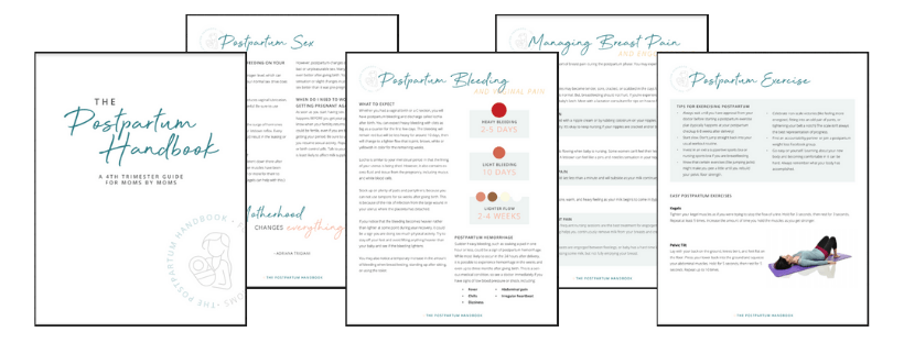 The postpartum handbook sample pages